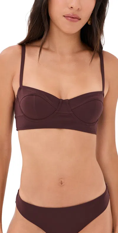 Ulla Johnson Zahara Bikini Top Urchin In Brown