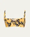 Ulla Johnson Zahara Bra Cup Bikini Top In Yellow