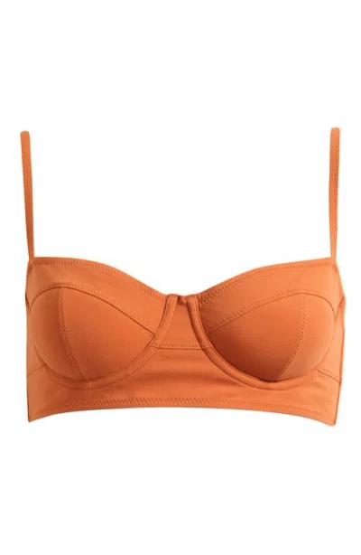 Ulla Johnson Zahara Bra Cup Bikini Top In Brown