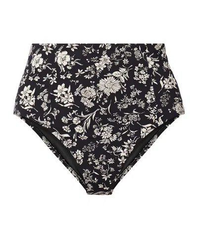Ulla Johnson Zahara Floral-print Bikini Briefs In Black