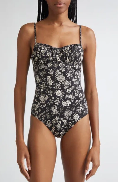 Ulla Johnson Zahara Gathered Underwire One-piece Swimsuit