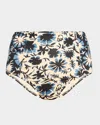 Ulla Johnson Zahara High-waist Bikini Bottoms In Sunprint Combo