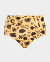 Ulla Johnson Zahara High-waist Bikini Bottoms In Zinnia