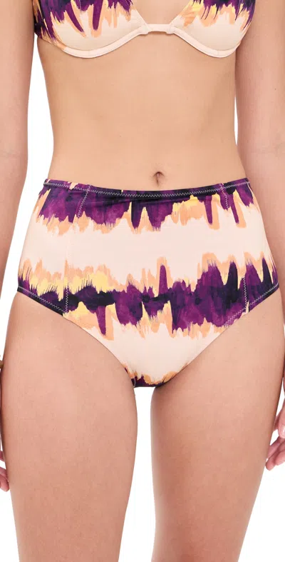 Ulla Johnson Zahara High Waisted Bikini Bottoms Quarry