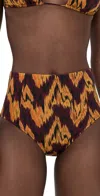 Ulla Johnson Zahara High Waisted Bikini Bottoms Terra In Multi