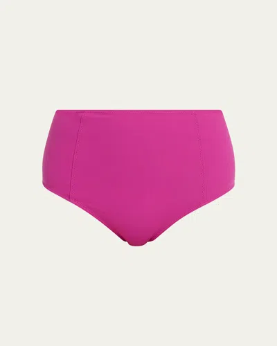 Ulla Johnson Zahara High-waist Bikini Bottoms In Plum