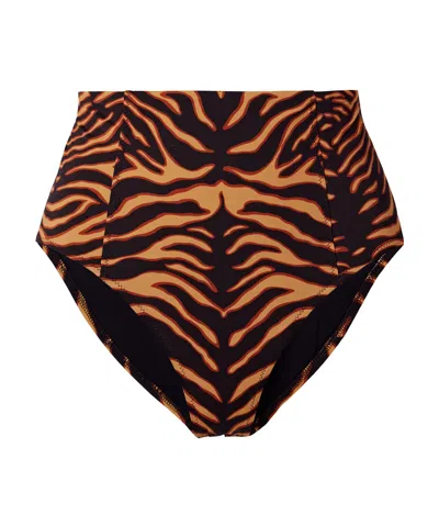 Ulla Johnson Zahara Tiger Print Bikini Briefs In Brown