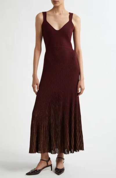 Ulla Johnson Zariah Shimmer Sleeveless Maxi Dress In Amaranthus