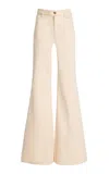 Ulla Johnson Zephyr High-rise Denim Flared Jeans In White