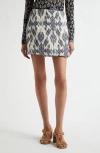 Ulla Johnson Zina Quilted Wrap Miniskirt In Blue