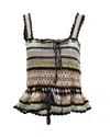Ulla Johnson Zita Crochet Top In Multicolor Cotton In Multi