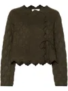Ulla Johnson Zofia Quilted Cotton Jacket In Green