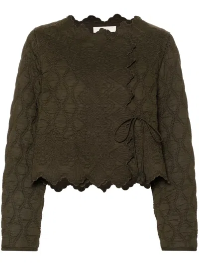 Ulla Johnson Zofia Quilted Cotton Jacket In Militaire