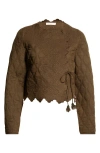 Ulla Johnson Zofia Quilted Cotton Jacket In Militaire