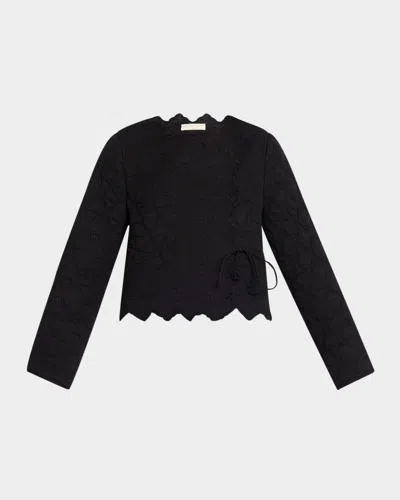 Ulla Johnson Zofia Quilted Tie Jacket In Black
