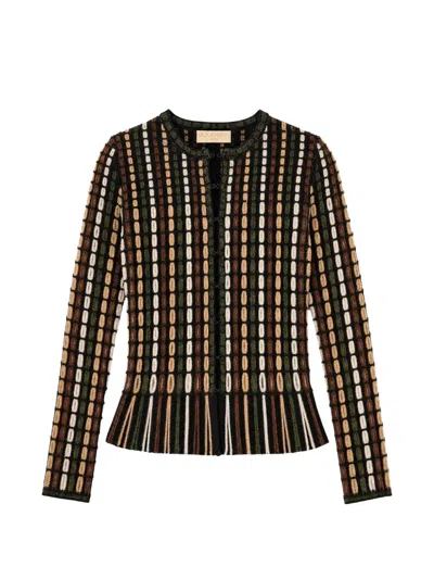 Ulla Johnson Zora Geometric-pattern Knitted Cardigan In Multi