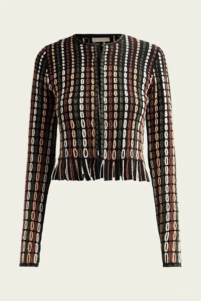 Ulla Johnson Zora Knit Cardigan In Noctis In Multi