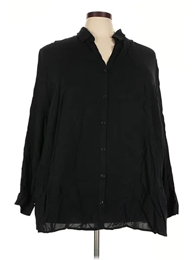 Pre-owned Ulla Popken 3/4 Sleeve Blouse In Black