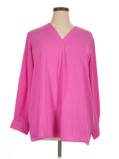 Pre-owned Ulla Popken 3/4 Sleeve Blouse In Pink