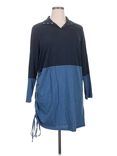 Ulla Popken 3/4 Sleeve T-shirt In Blue