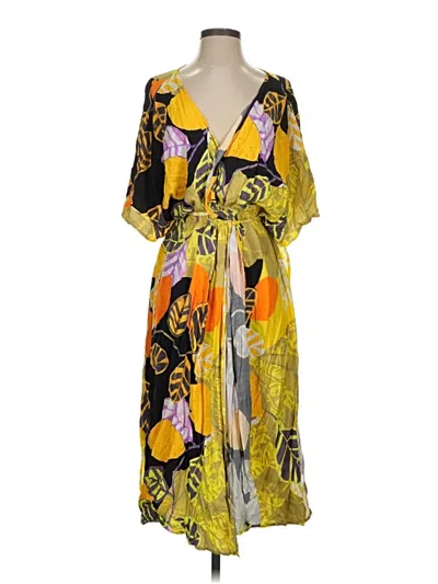 Pre-owned Ulla Popken Casual Dress In Yellow