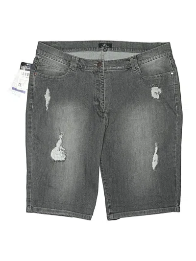 Ulla Popken Denim Shorts In Gray