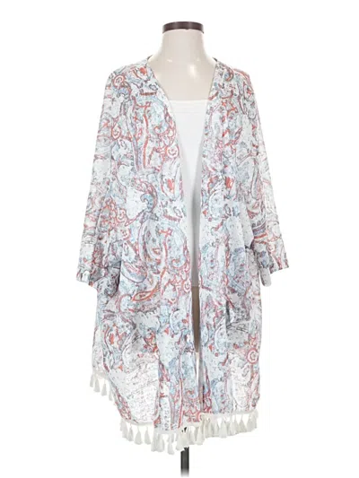 Pre-owned Ulla Popken Kimono In White