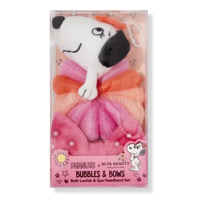 Ulta Beauty Collection Peanuts X Ubc Bubbles & Bows Spa Headband And Loofah Set