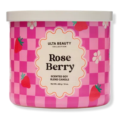 Ulta Beauty Collection Rose Berry 3-wick Scented Candle In Pink