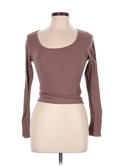 Pre-owned Ultra Flirt 3/4 Sleeve T-shirt In Brown
