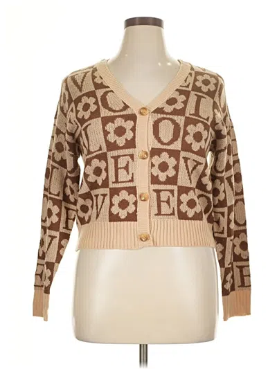 Pre-owned Ultra Flirt Cardigan Sweater In Brown