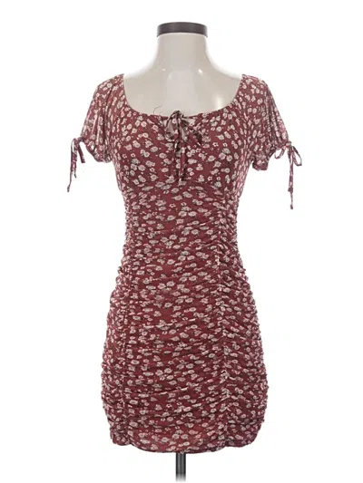 Pre-owned Ultra Flirt Casual Dress In Burgundy