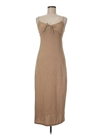 Pre-owned Ultra Flirt Casual Dress In Tan