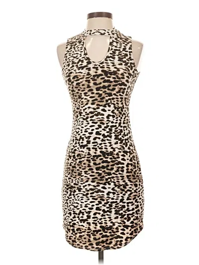 Pre-owned Ultra Flirt Cocktail Dress In Tan