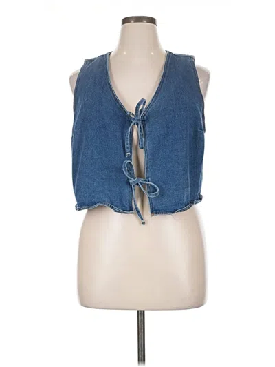 Pre-owned Ultra Flirt Denim Vest In Blue