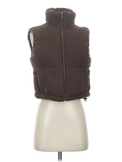 Pre-owned Ultra Flirt Faux Fur Vest In Brown