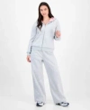 Ultra Flirt Juniors Full Zip Faux Fur Lined Hoodie Faux Fur Lined Sweatpants In Multi