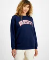 ULTRA FLIRT JUNIORS' OVERSIZED VARSITY GRAPHIC SWEATSHIRT