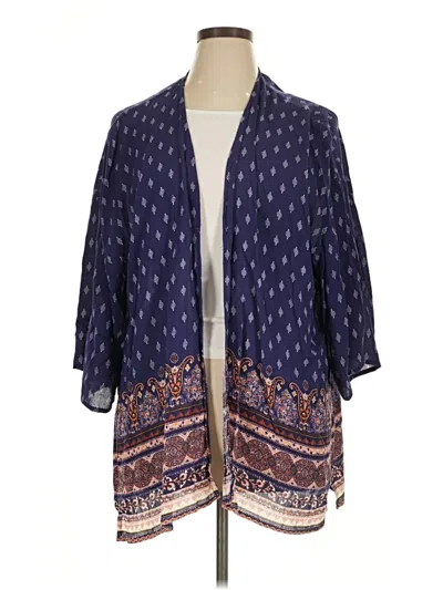 Pre-owned Ultra Flirt Kimono In Blue