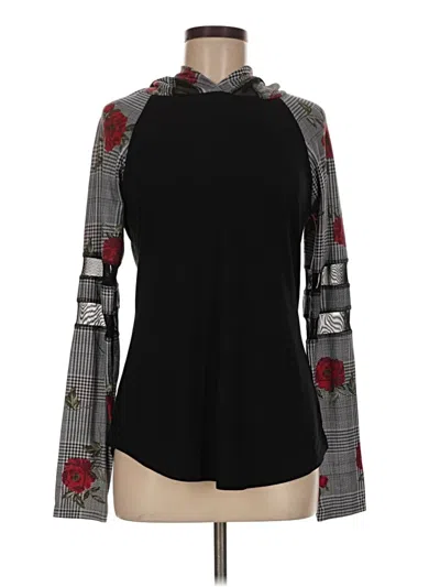 Pre-owned Ultra Flirt Long Sleeve Blouse In Black