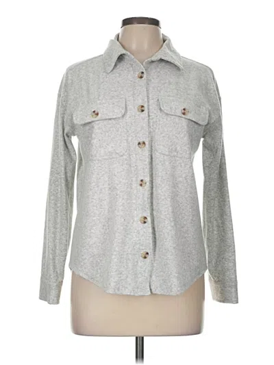Pre-owned Ultra Flirt Long Sleeve Blouse In Gray