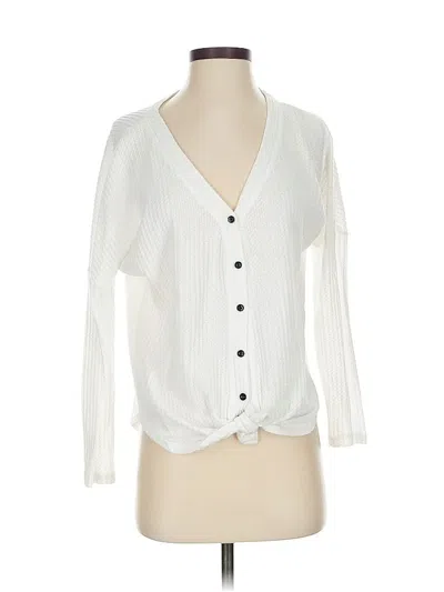 Pre-owned Ultra Flirt Long Sleeve Blouse In White