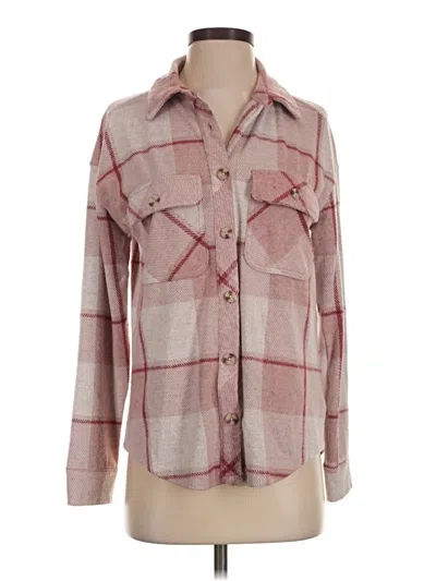 Pre-owned Ultra Flirt Long Sleeve Button Down Shirt In Pink