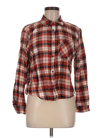 Pre-owned Ultra Flirt Long Sleeve Button Down Shirt In Red