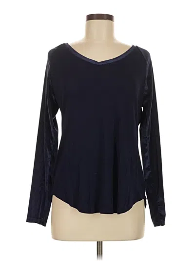 Pre-owned Ultra Flirt Long Sleeve Top Blue Scoop Neck Tops