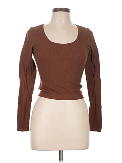 Pre-owned Ultra Flirt Long Sleeve T-shirt In Brown