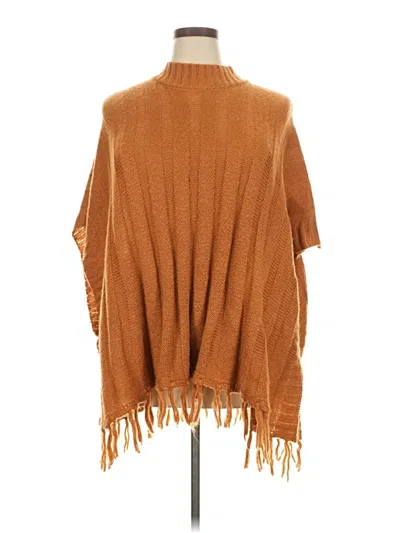 Pre-owned Ultra Flirt Poncho In Brown
