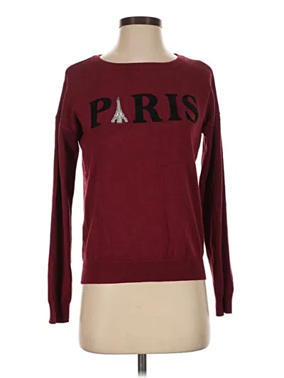 Pre-owned Ultra Flirt Pullover Sweater In Burgundy