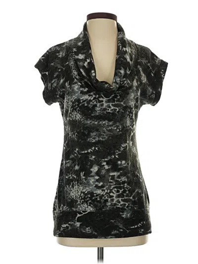 Pre-owned Ultra Flirt Short Sleeve Blouse In Black