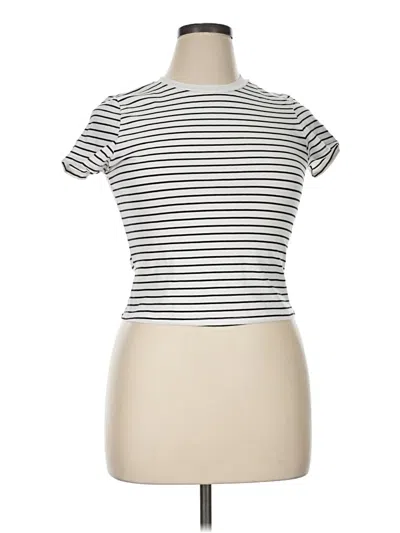 Pre-owned Ultra Flirt Short Sleeve Turtleneck In Ivory